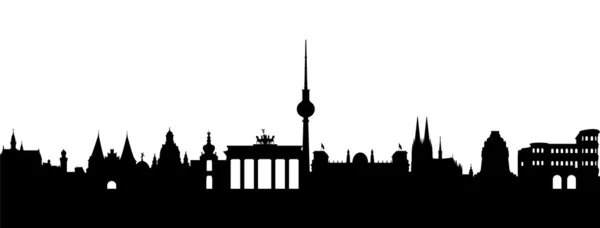 Deutschland silhouette abstrakt — Stockvektor