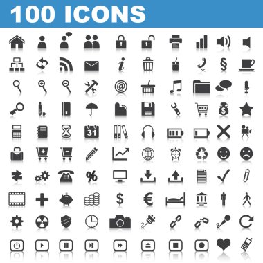 100 Web Icons clipart