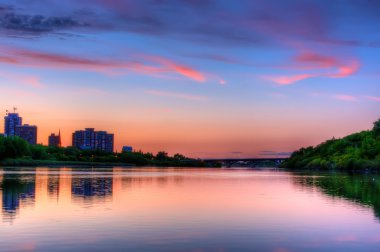 gün batımı, Güney saskatchewan Nehri