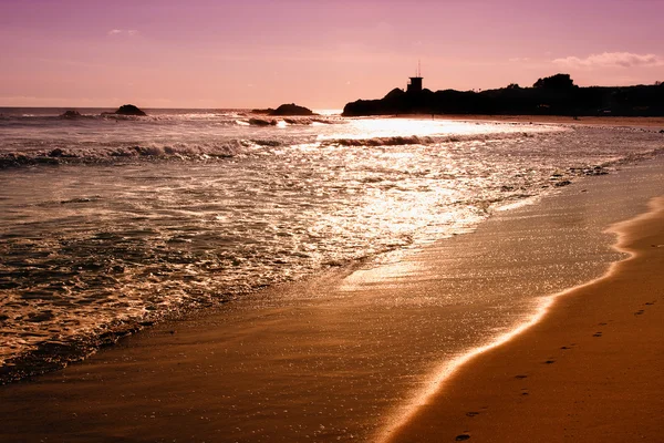 Pôr do sol no Oceano Pacífico na Califórnia — Fotografia de Stock