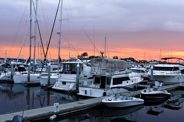Tramonto sul porto di San Diego — Foto Stock
