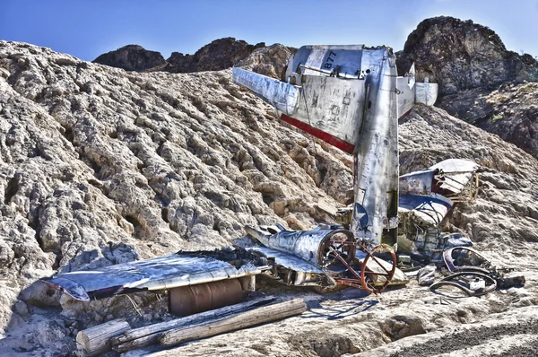 Flugzeugabsturz am Hang — Stockfoto