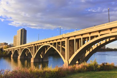 Sunset on the Bridge clipart