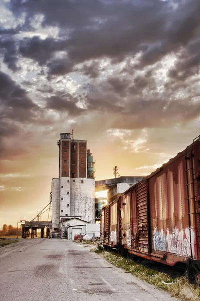 Grain Terminal at Sunrise — Stock Photo, Image
