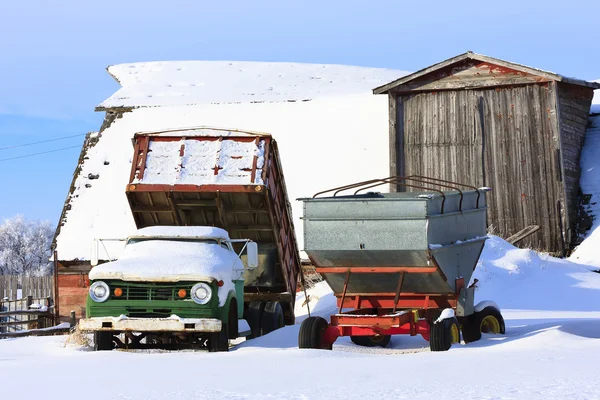 stock image Old Farm Truck in Winter