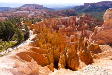 Hiking the path at Bryce Canyon National Park clipart