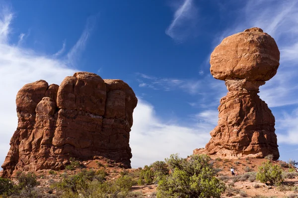 Equilibrada rocha no Parque Nacional de arches — Fotografia de Stock