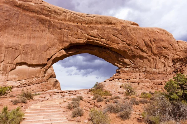 North Window trail at Arches National Park — Stock Photo, Image