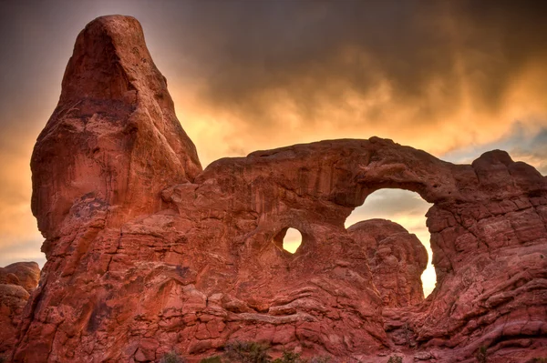 Arco de torreta en el Parque Nacional Arches — Foto de Stock