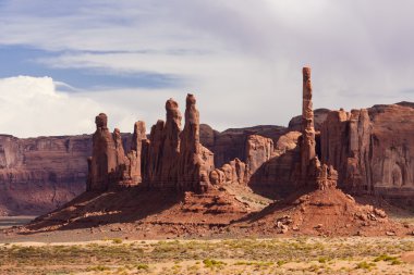 The Totem Pole at Monument Valley clipart