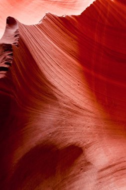 Beautiful sandstone rock formations of Antelope Canyon in Arizon clipart