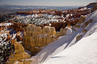 Kışın bryce canyon Milli Parkı