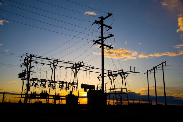 Power Pole at Sunset — Stock Photo, Image