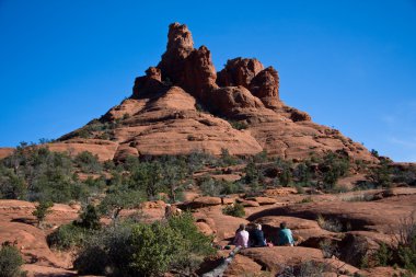 Resting at Bell Rock clipart