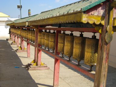 Prayer Mills at the Gandan Khiid Monastery clipart