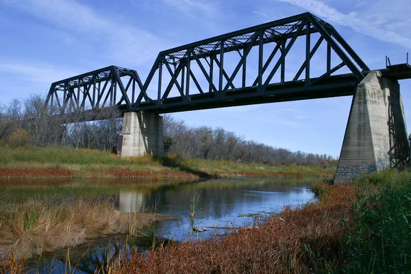 Puente de tren Battle River — Foto de Stock