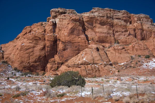 Śnieg na krajobrazu arizona — Zdjęcie stockowe