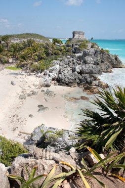 Tulum Temple down the Beach clipart