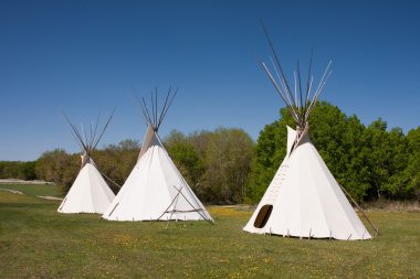 Three Indian Teepees clipart