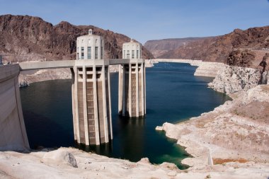 Hoover Dam Intake Tower on the Arizona Side of the Border clipart