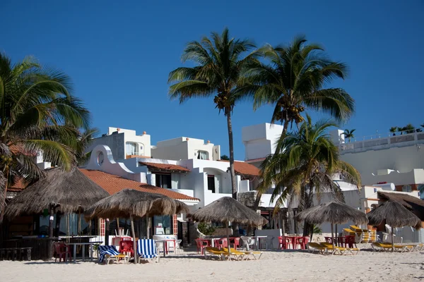 Resorts frente al mar en Playa del Carmen, México — Foto de Stock
