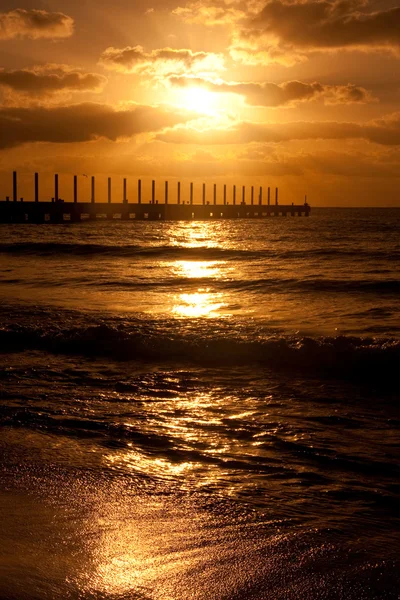 Восход солнца в Playa del Carmen, Мексика — стоковое фото