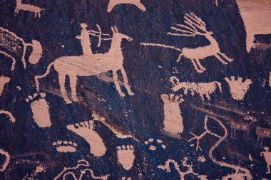 Native American Petroglyphs, Newspaper Rock, Utah clipart