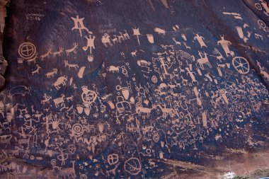 Native American Petroglyphs, Newspaper Rock, Utah clipart