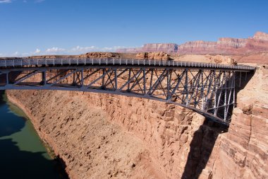 Navajo Bridge over the Colorado River and the Grand Canyon clipart