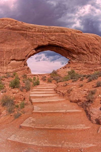 Ventana norte en el Parque Nacional Arches — Foto de Stock
