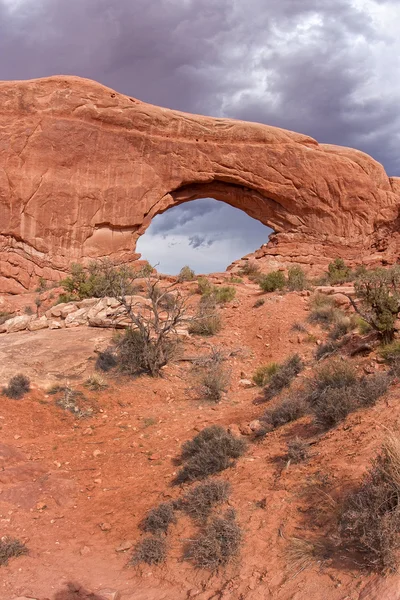 Noord venster op het arches national park — Stockfoto