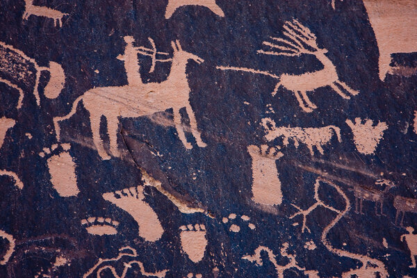 Native American Petroglyphs, Newspaper Rock, Utah