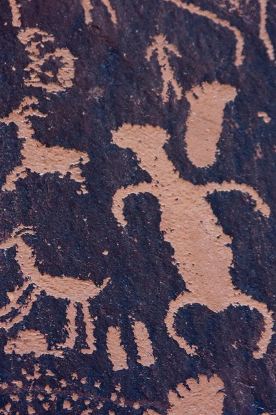 Kızılderili petroglifler, gazete kaya, utah — Stok fotoğraf