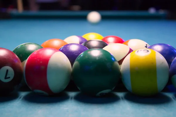 Bolas de mesa de piscina — Fotografia de Stock
