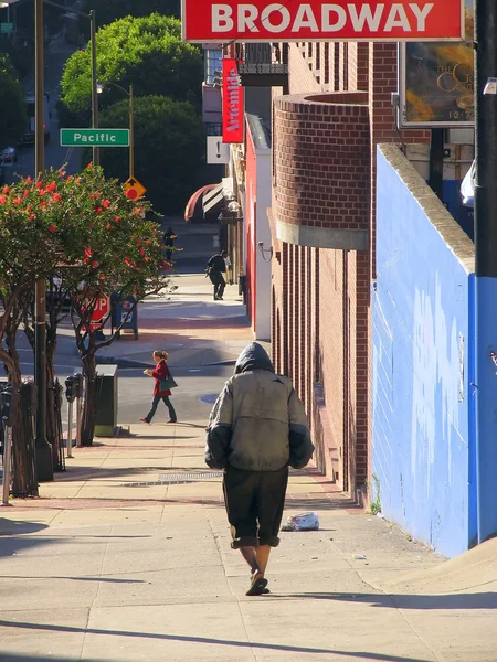 stock image Homeless man walking