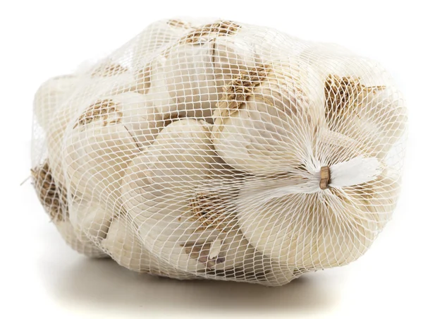 Garlic Bulbs Pack White Background — Stock Photo, Image