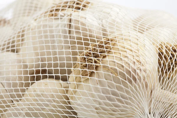 Delicious Garlic Bulbs Pack Extreme Closeup Photo — Stock Photo, Image