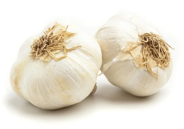 Garlic Pile Isolated White Background — Stock Photo, Image