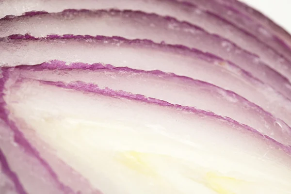 Fresh Purple Onions Pile Extreme Closeup Photo — Stock Photo, Image