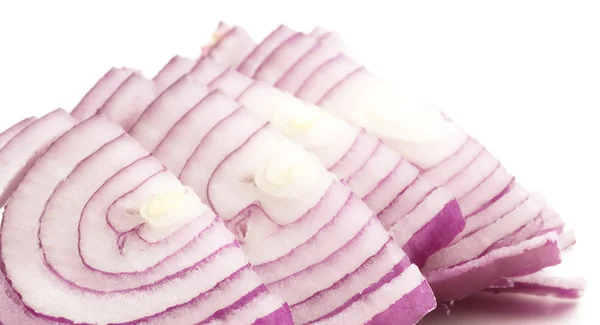 Purple Onion Slices White Background — Stock Photo, Image