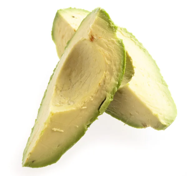 Avocado Slices Isolated White Background — Stock Photo, Image