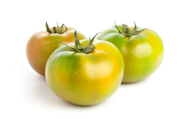 Groene Tomaten Geïsoleerd Een Witte Achtergrond — Stockfoto