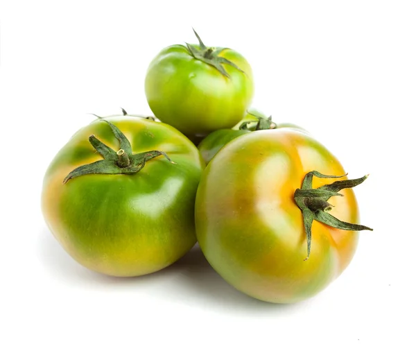Green Tomatoes Isolated White Background — Stock Photo, Image