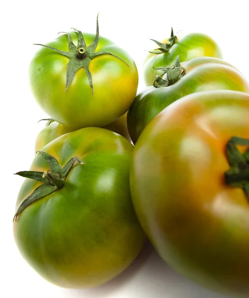 Gröna Tomater Isolerad Vit Bakgrund — Stockfoto