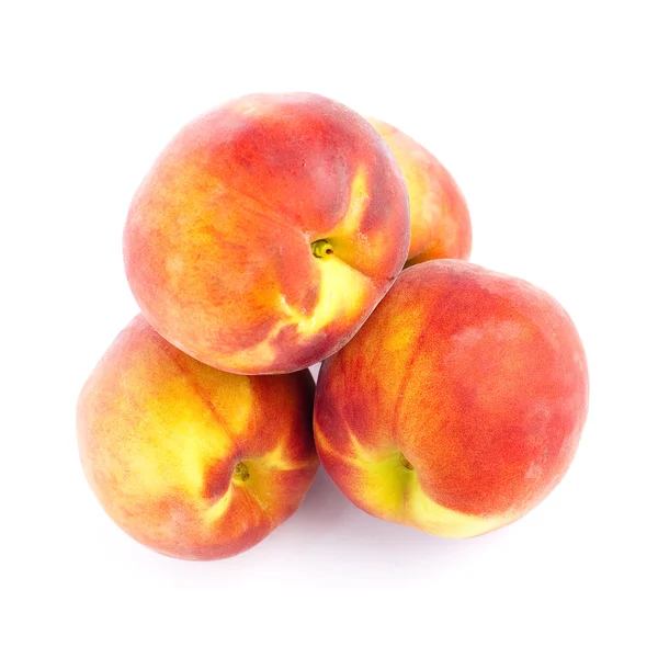Peaches Isolated White Background — Stock Photo, Image