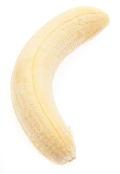 Egy Banán Elszigetelt Fehér Háttérrel — Stock Fotó