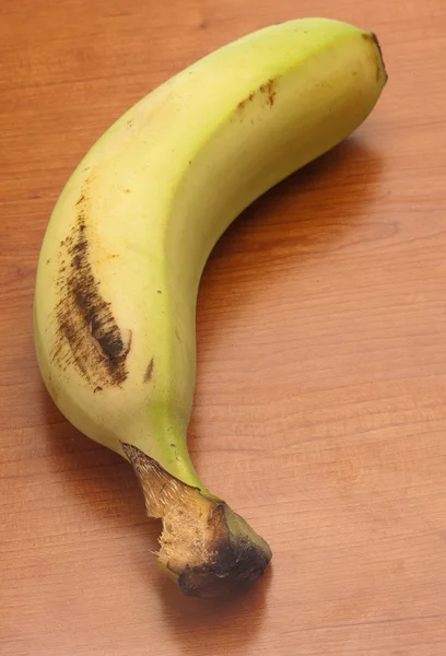 Banana Bunch Wooden Table Closeup — Stock Photo, Image