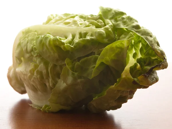Fresh Lettuce Wooden Surface Closeup — Stock Photo, Image