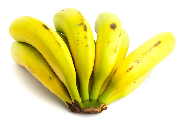Banane Isolate Fondo Bianco — Foto Stock