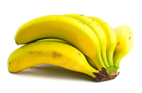 Banane Isolate Fondo Bianco — Foto Stock